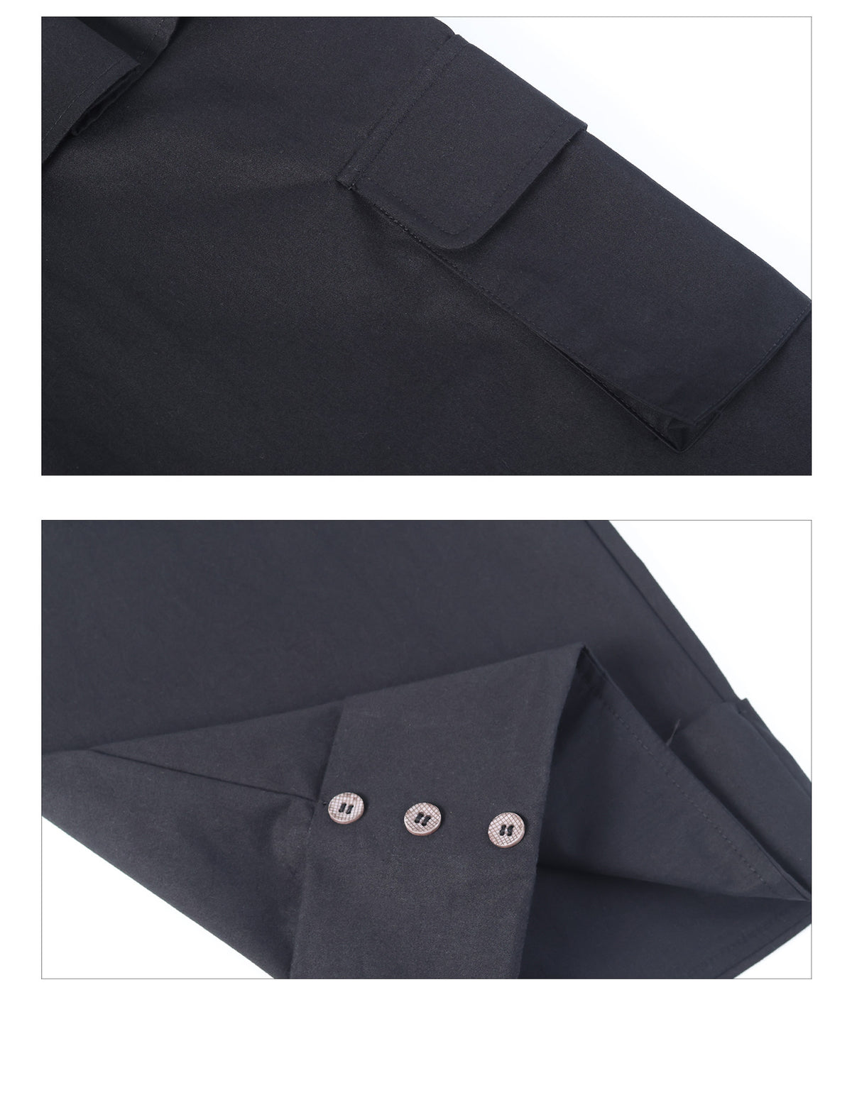 Pleated Skirt-Overlay Cargo Wide-Leg Pants