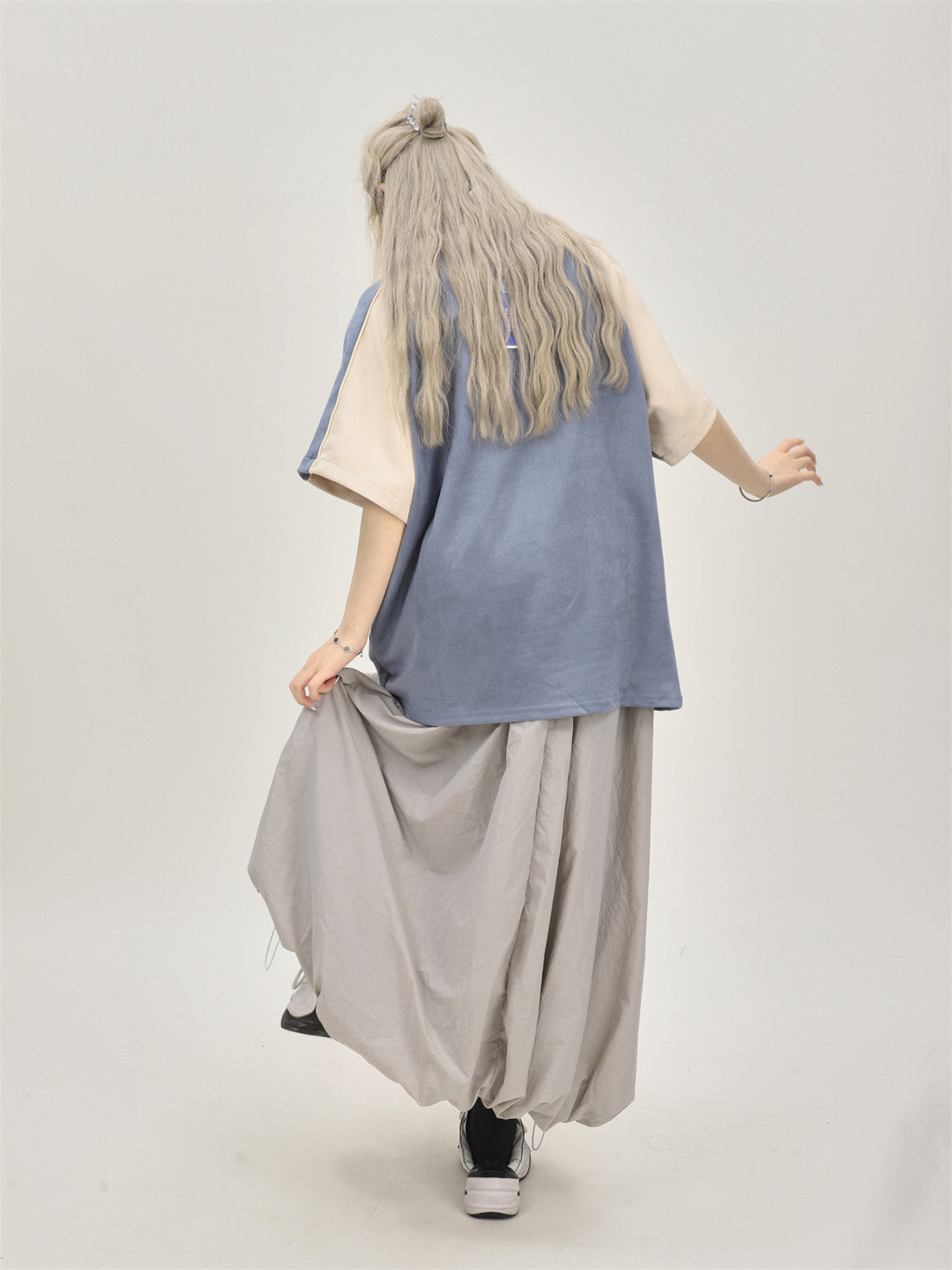 Suede Polo Jersey Tee — Bicolour Raglan