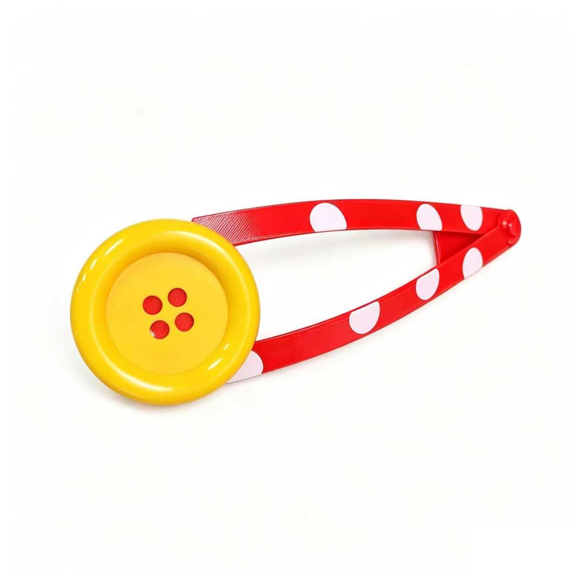 Oversized Button Polka Dot Clip Accessory