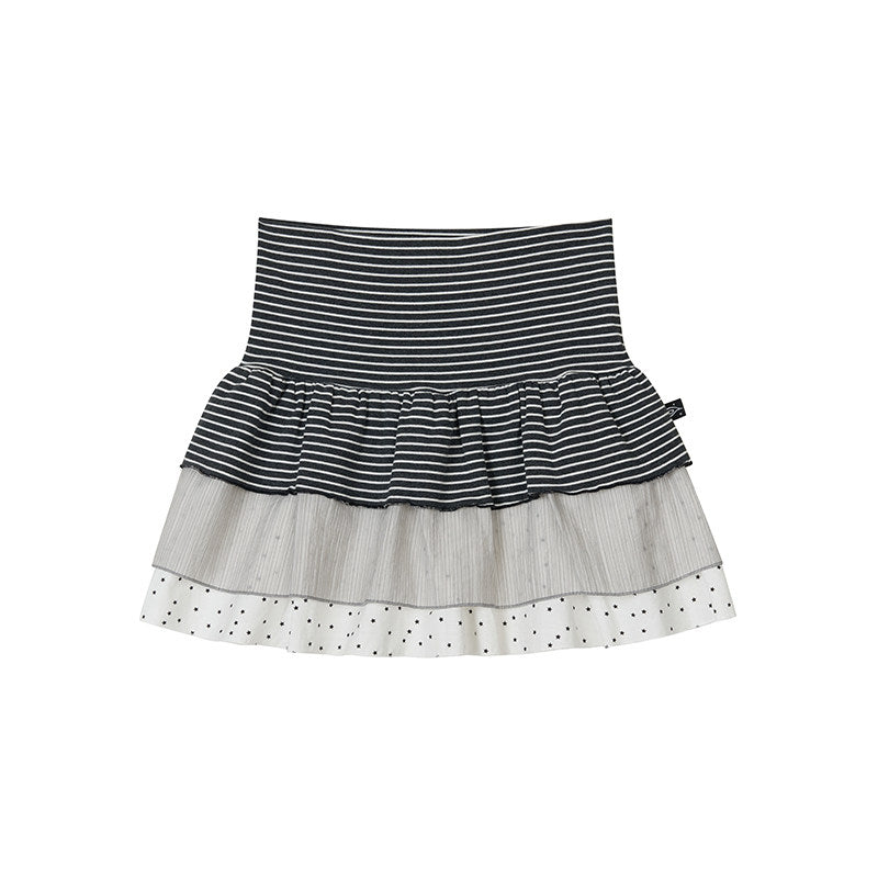 Trio Stripe Star Tiered Mini Skirt