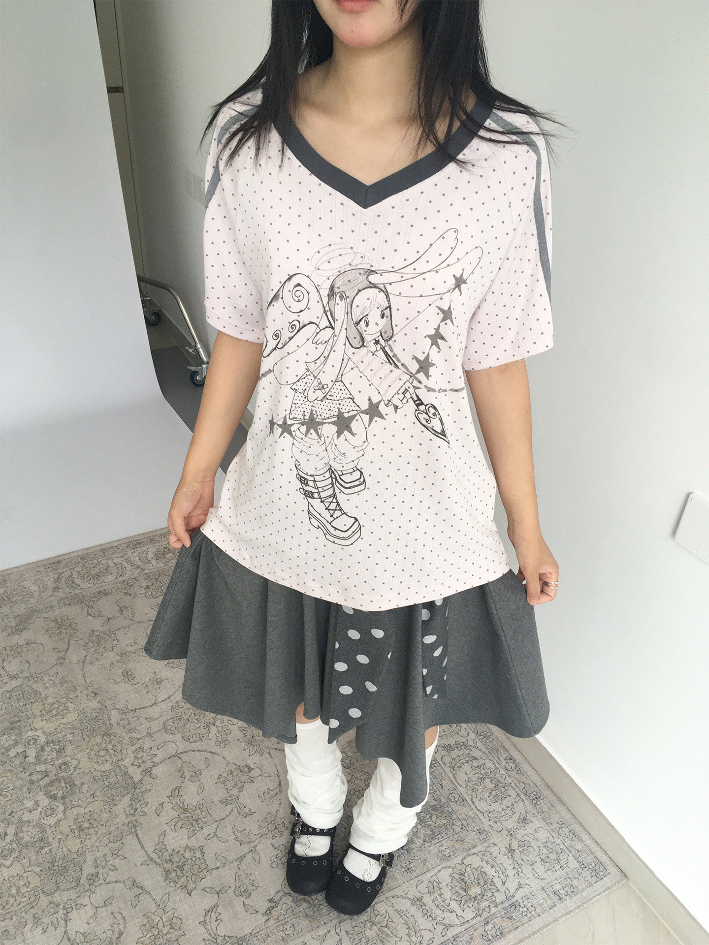 Dreaming Star Girl Oversized Jersey Tee