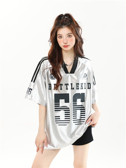 56 Satin Jersey — Blokecore Oversized V-Neck