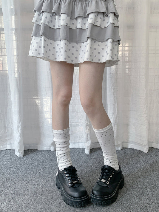Polka Dot Star Tie Leg Warmers