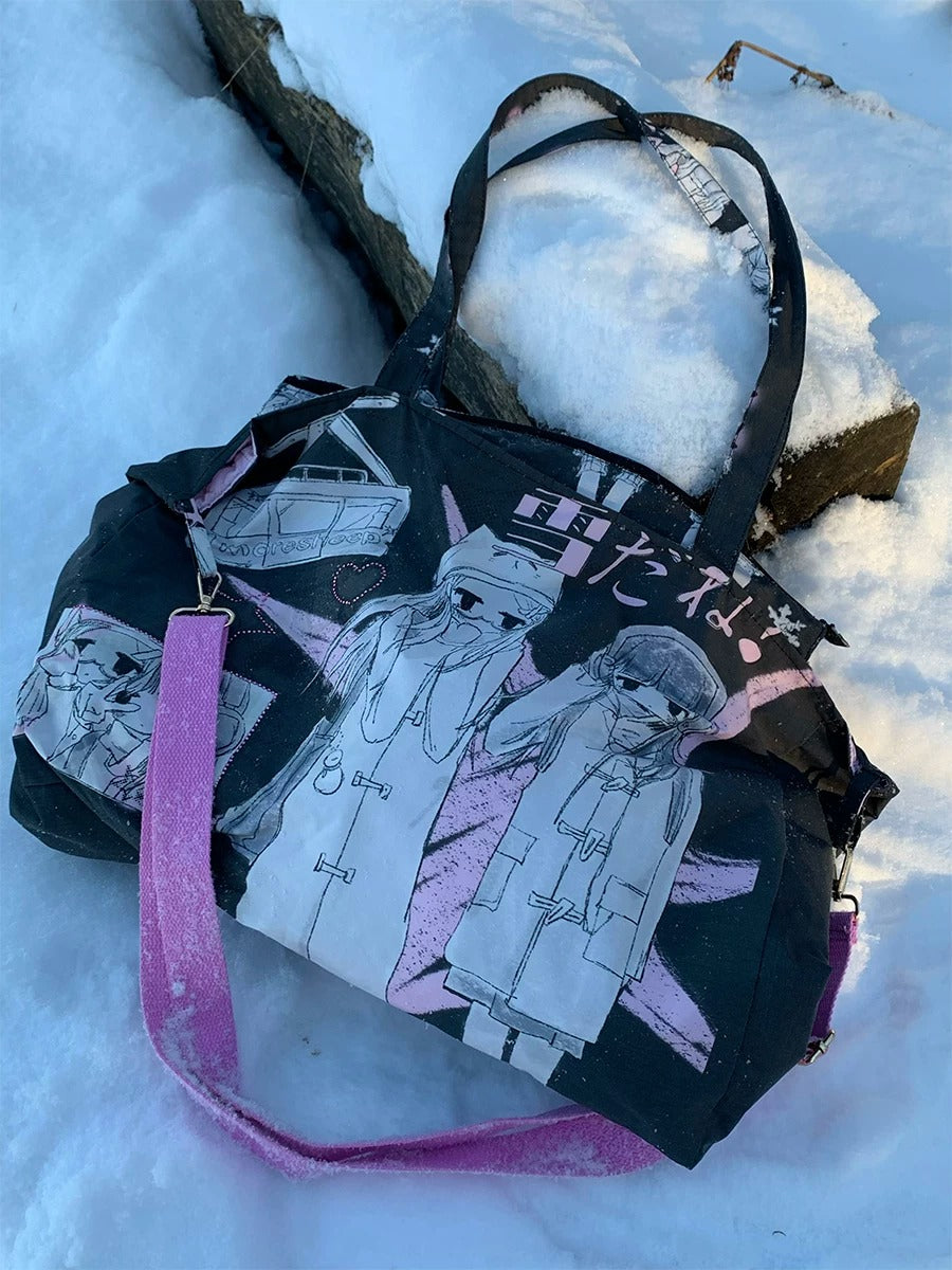 Winter Girl Padded Wing Tote Bag