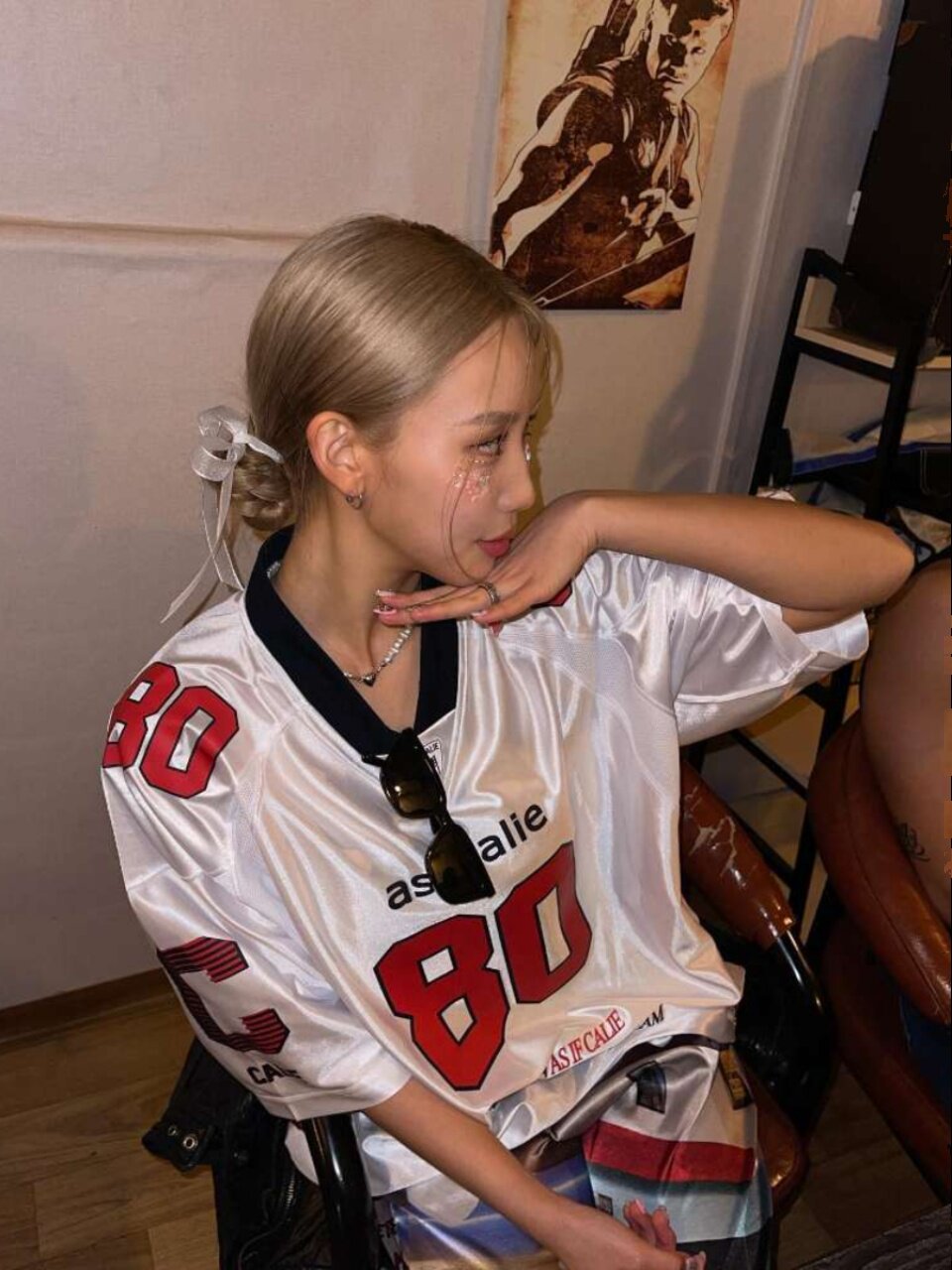 80 Football Jersey — American Retro V-Neck