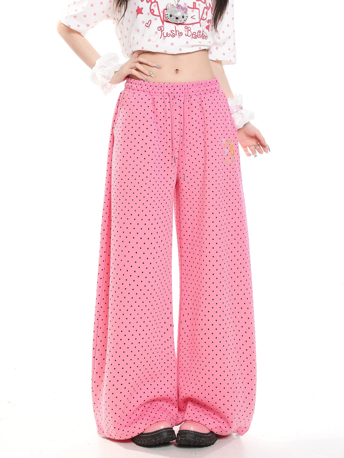 Sweet Dot Wide-Leg Pants