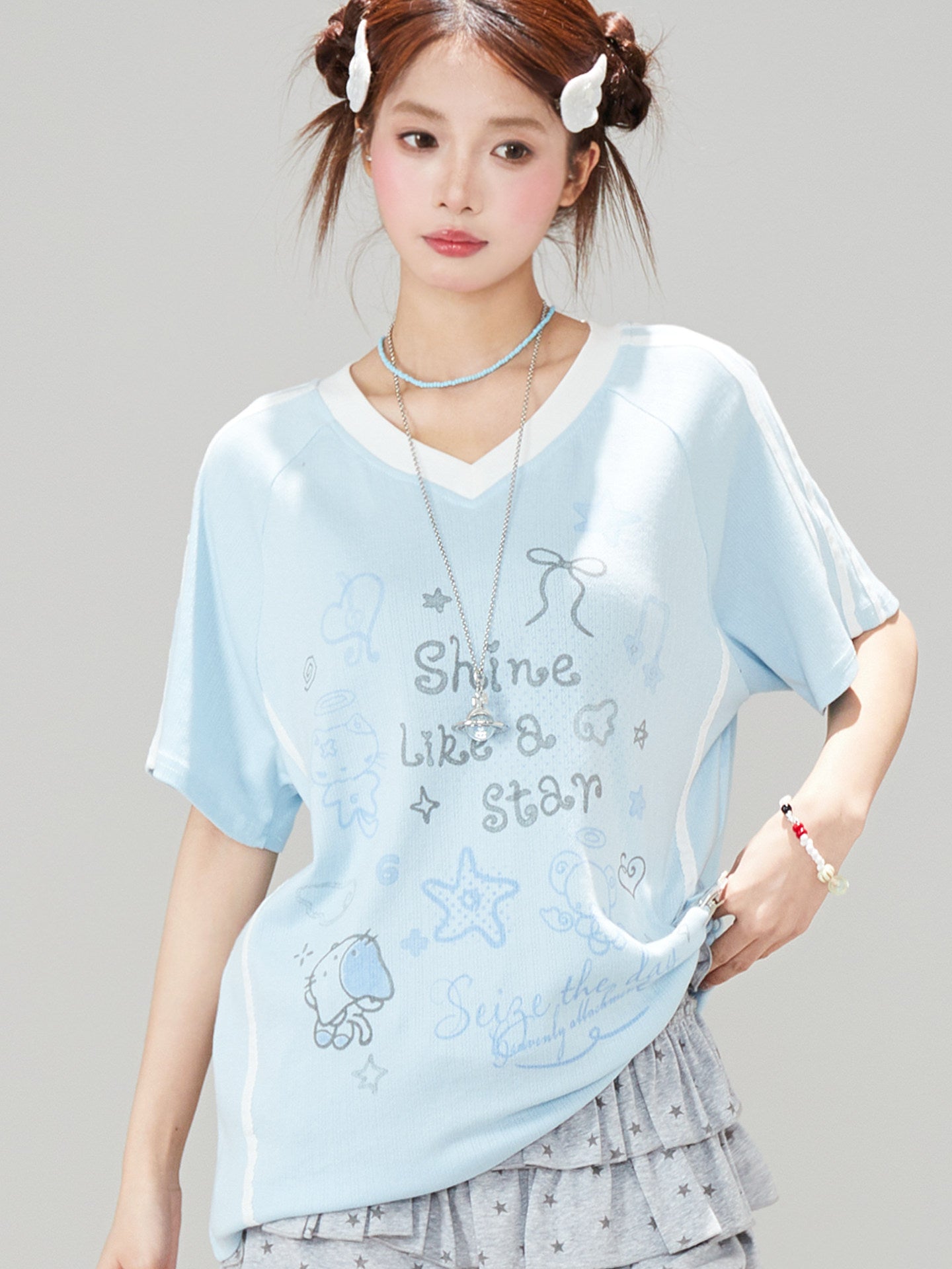 Shine Like a Star Oversized Graphic Tee