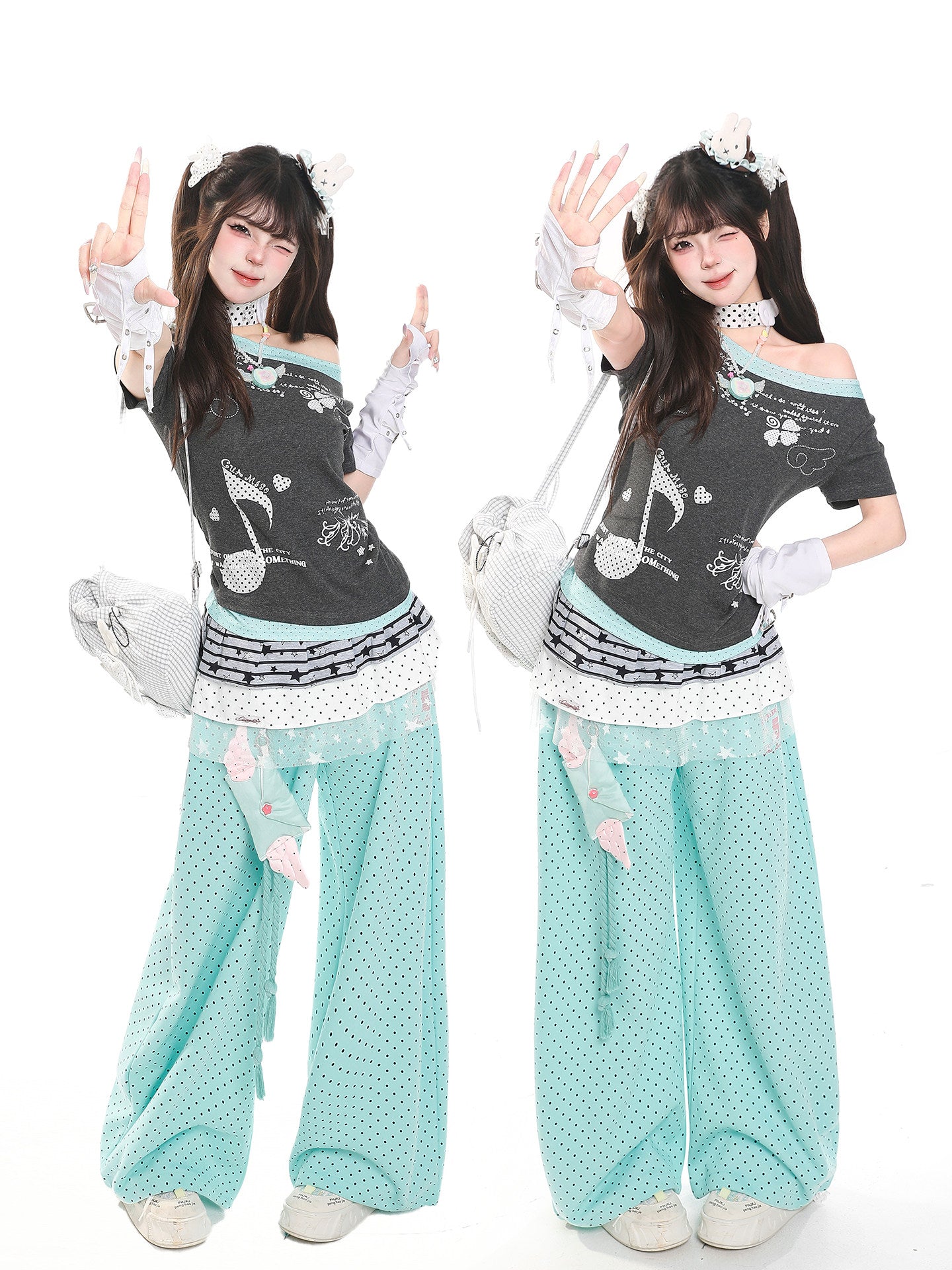 Sweet Dot Wide-Leg Pants