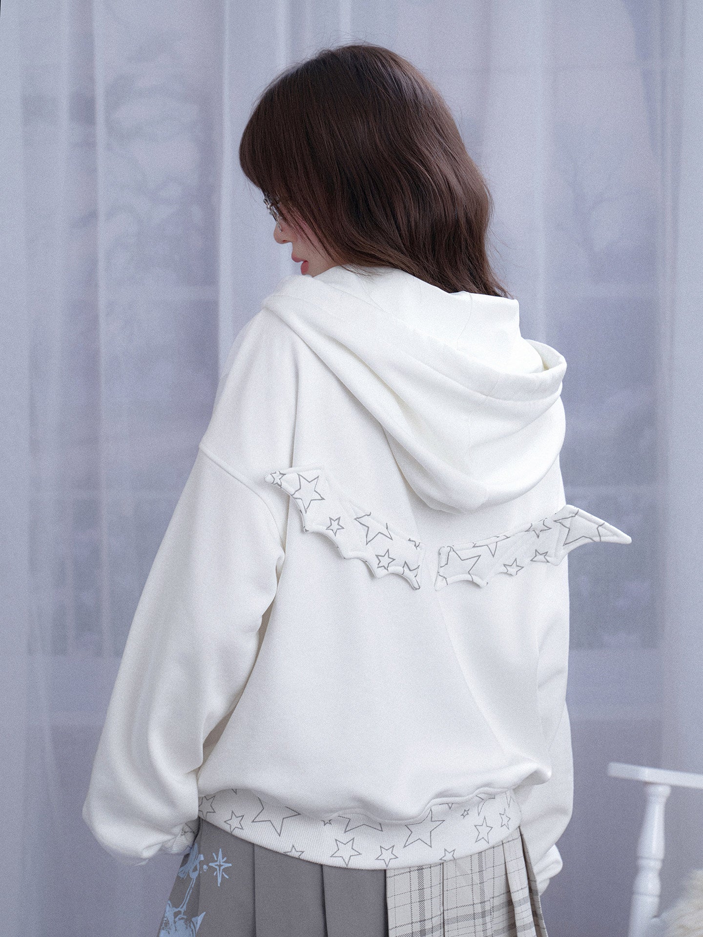 Star Wing Graffiti Zip Hoodie