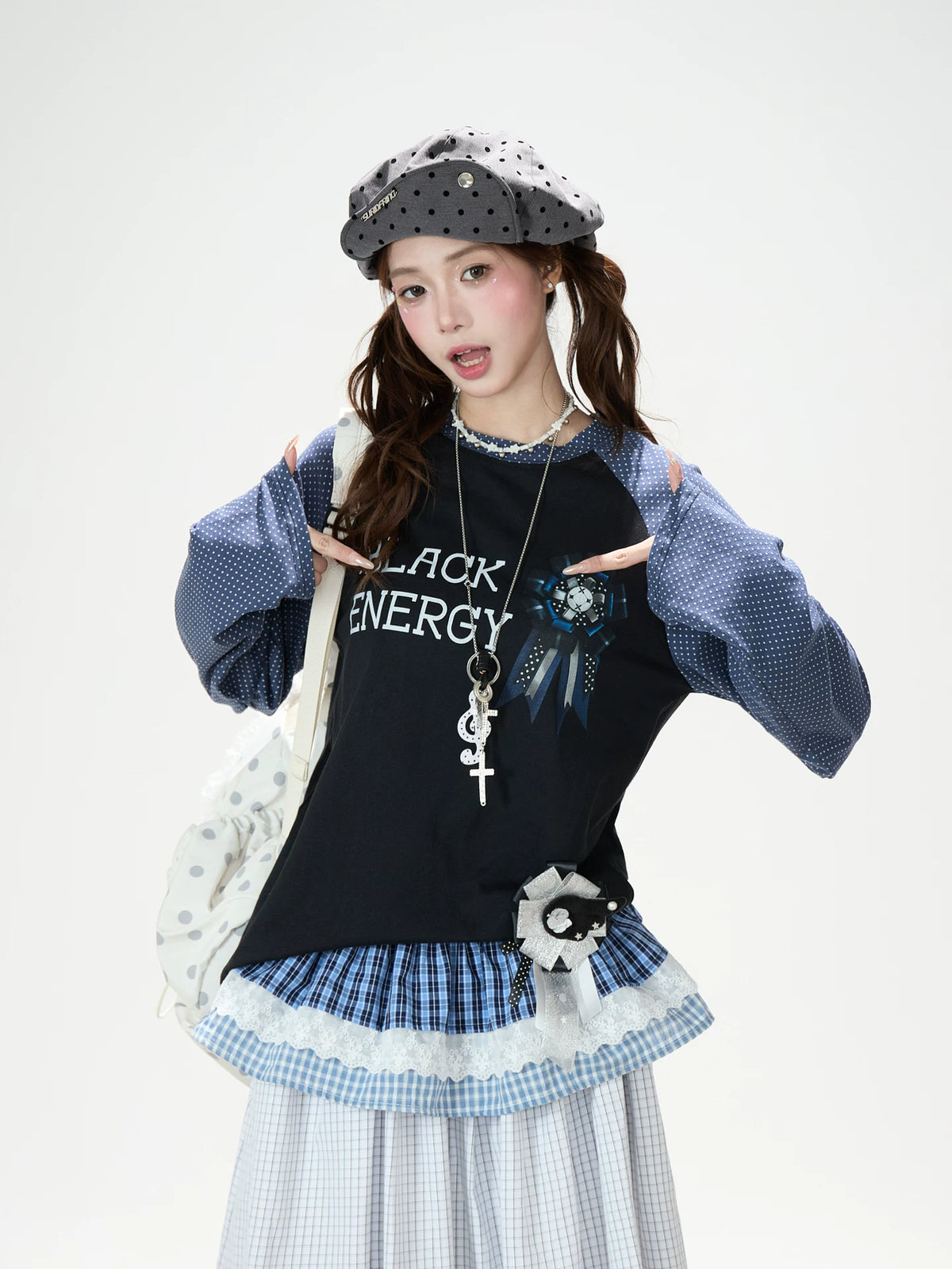Badge Graphic Raglan Long Sleeve Top
