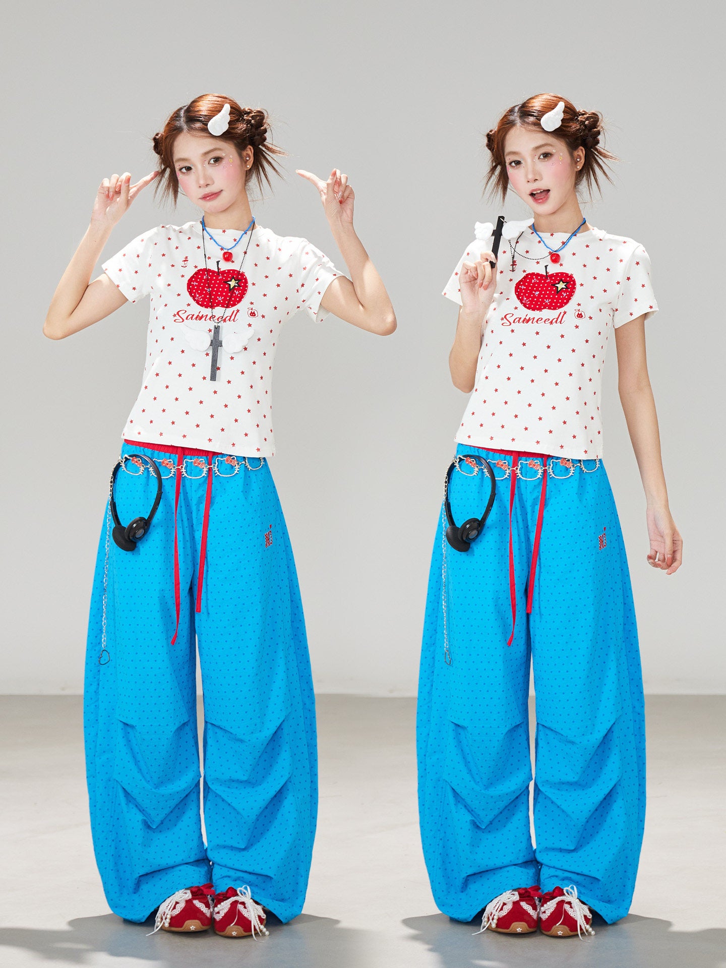 Apple Star Graphic Baby Tee