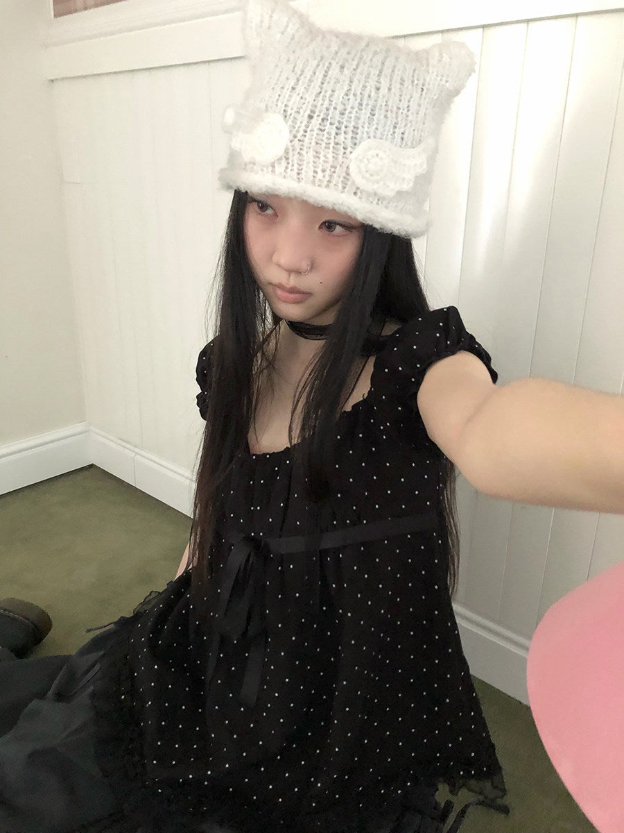 Handmade Angel Wing Cat-Ear Knit Beanie