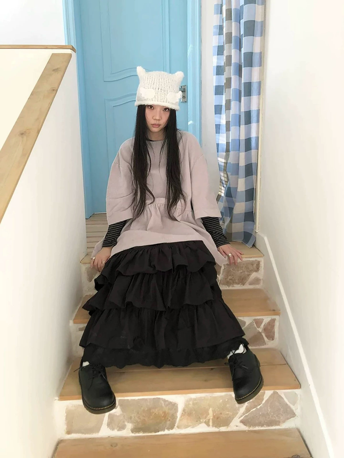 Handmade Angel Wing Cat-Ear Knit Beanie