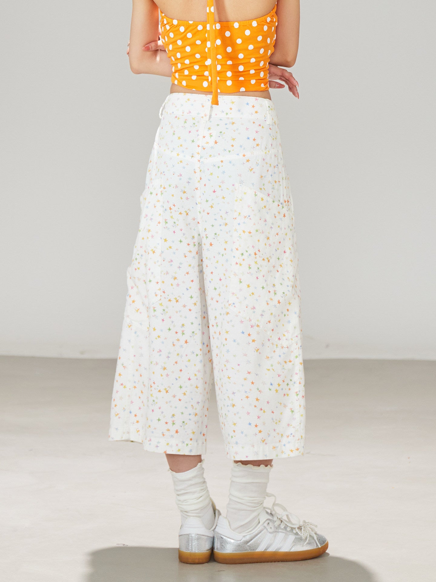 White Star Wide Leg Pants