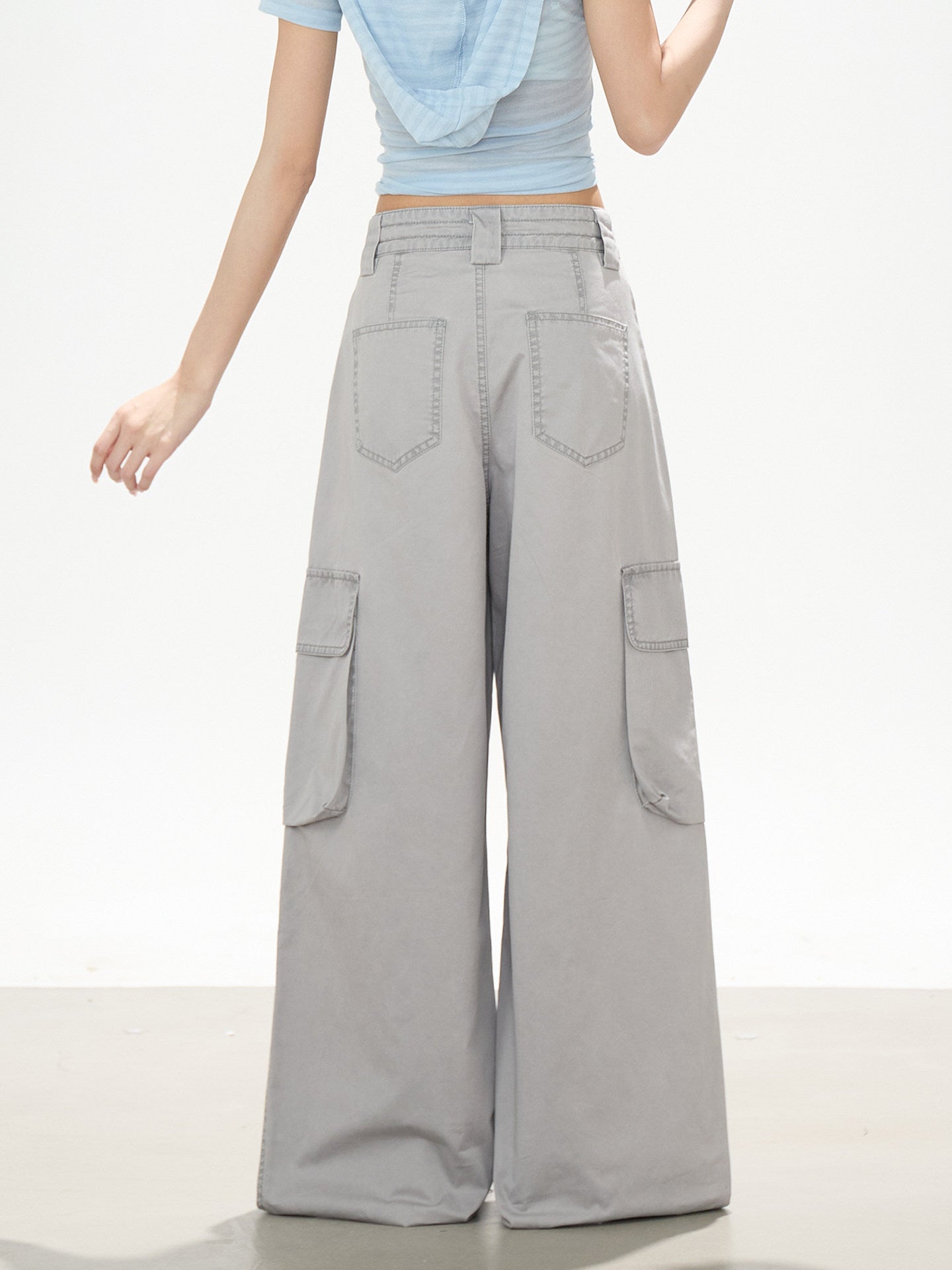 Gray Star Deconstructed Wide-Leg Cargo Pants