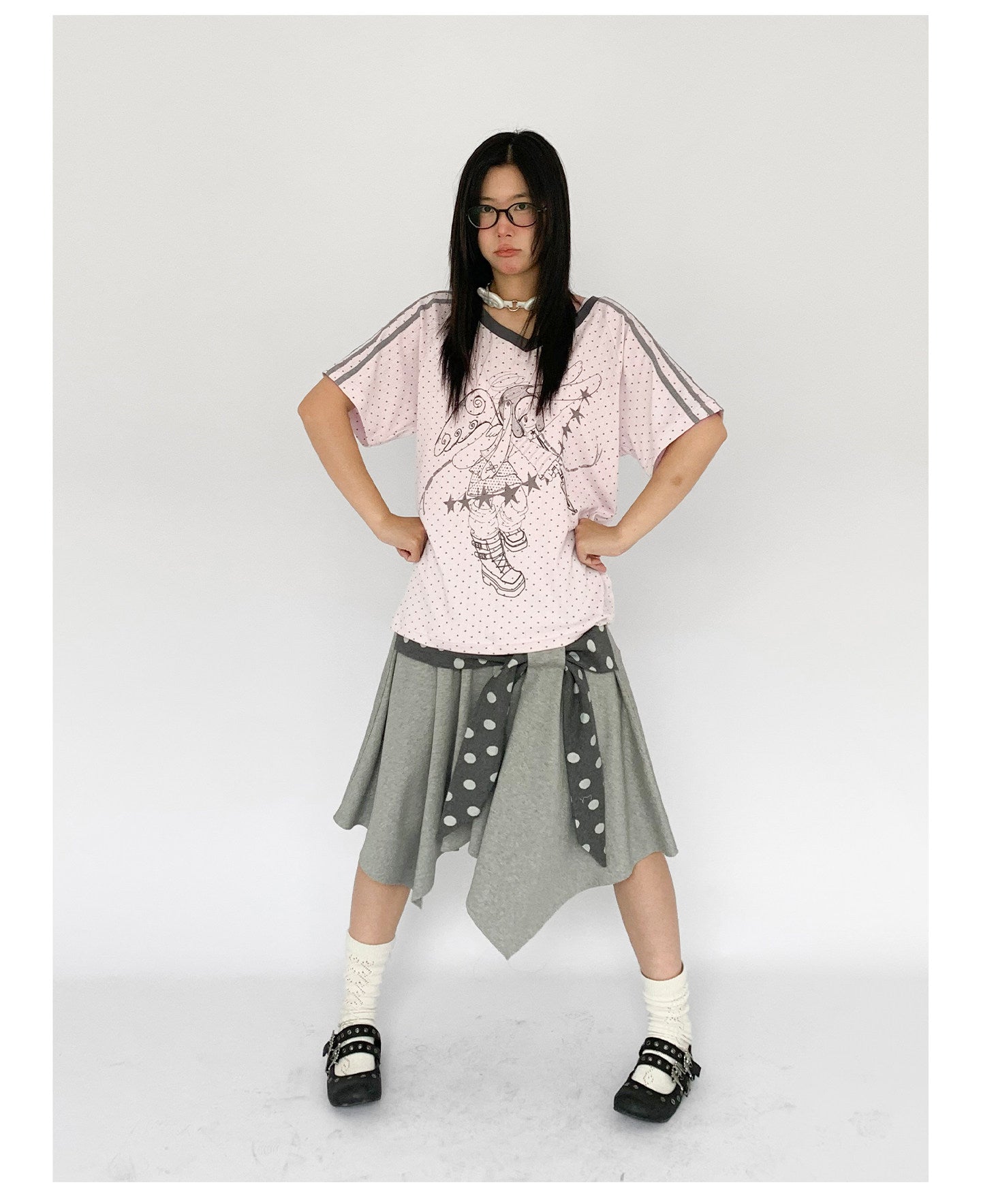 Dreaming Star Girl Oversized Jersey Tee