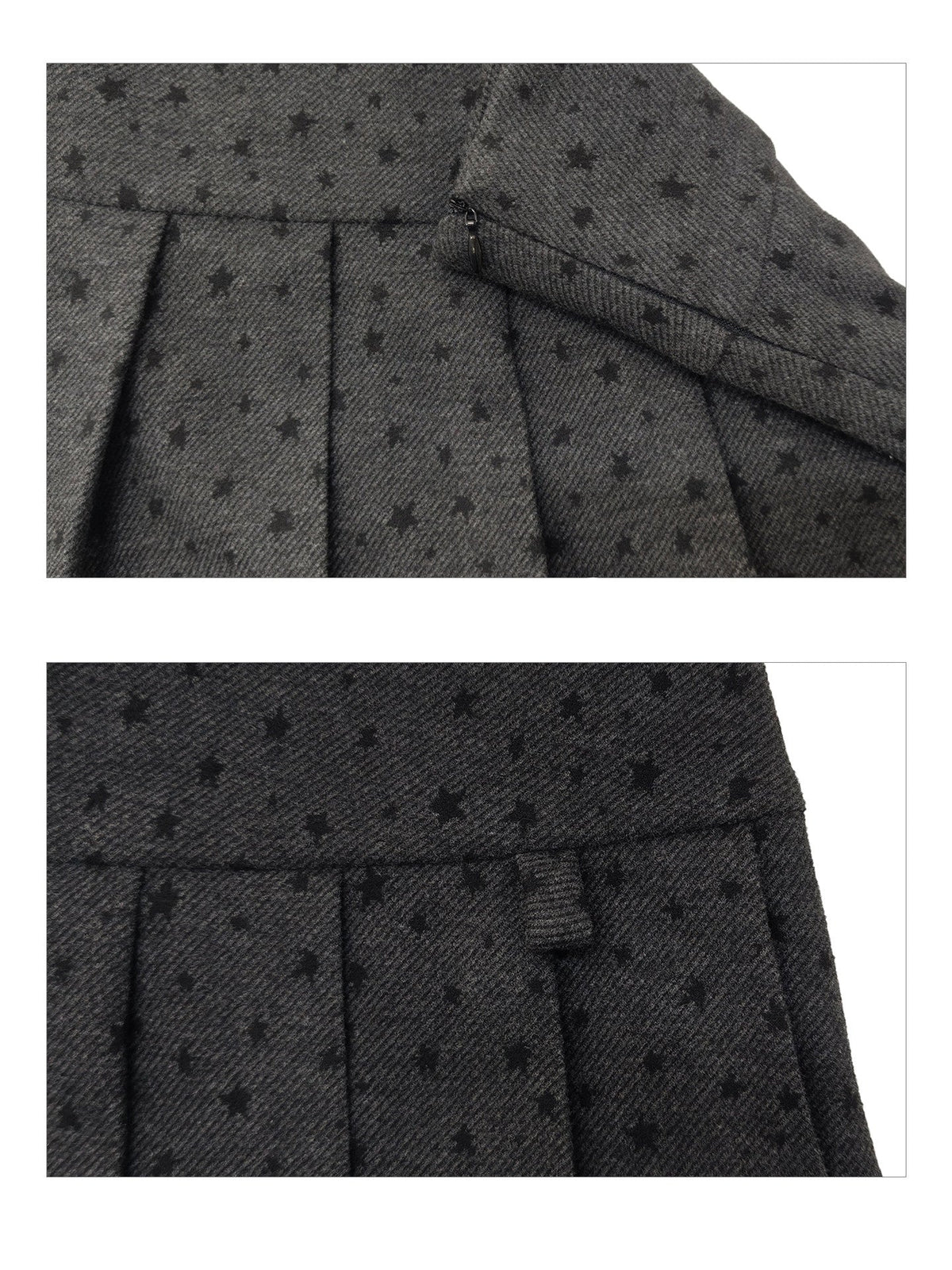 Midnight Star Pleated Mini Skirt with Teddy Charm