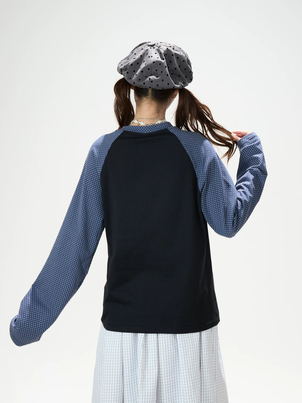 Badge Graphic Raglan Long Sleeve Top