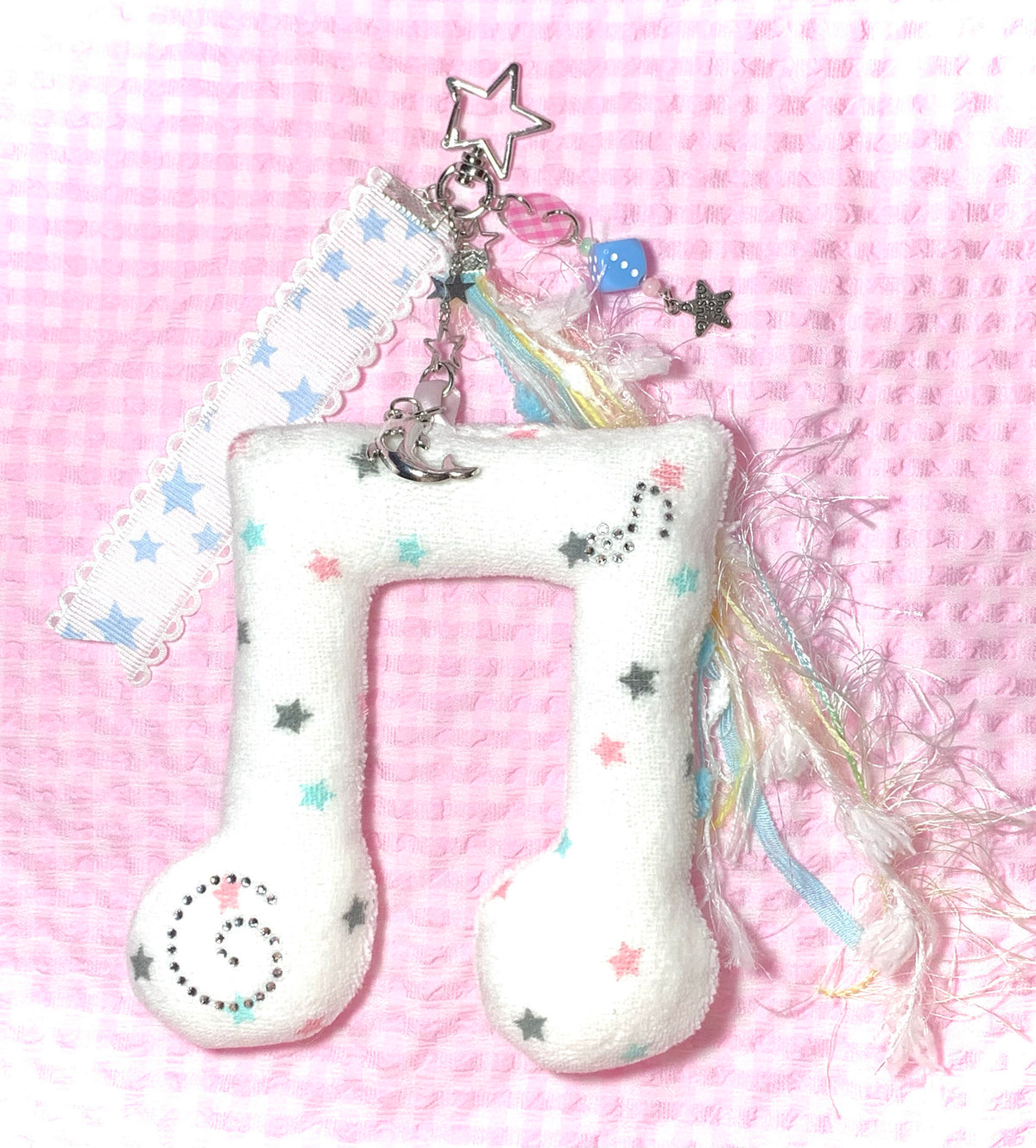 Handmade Swirl Music Note Plush Keychain (Preorder)