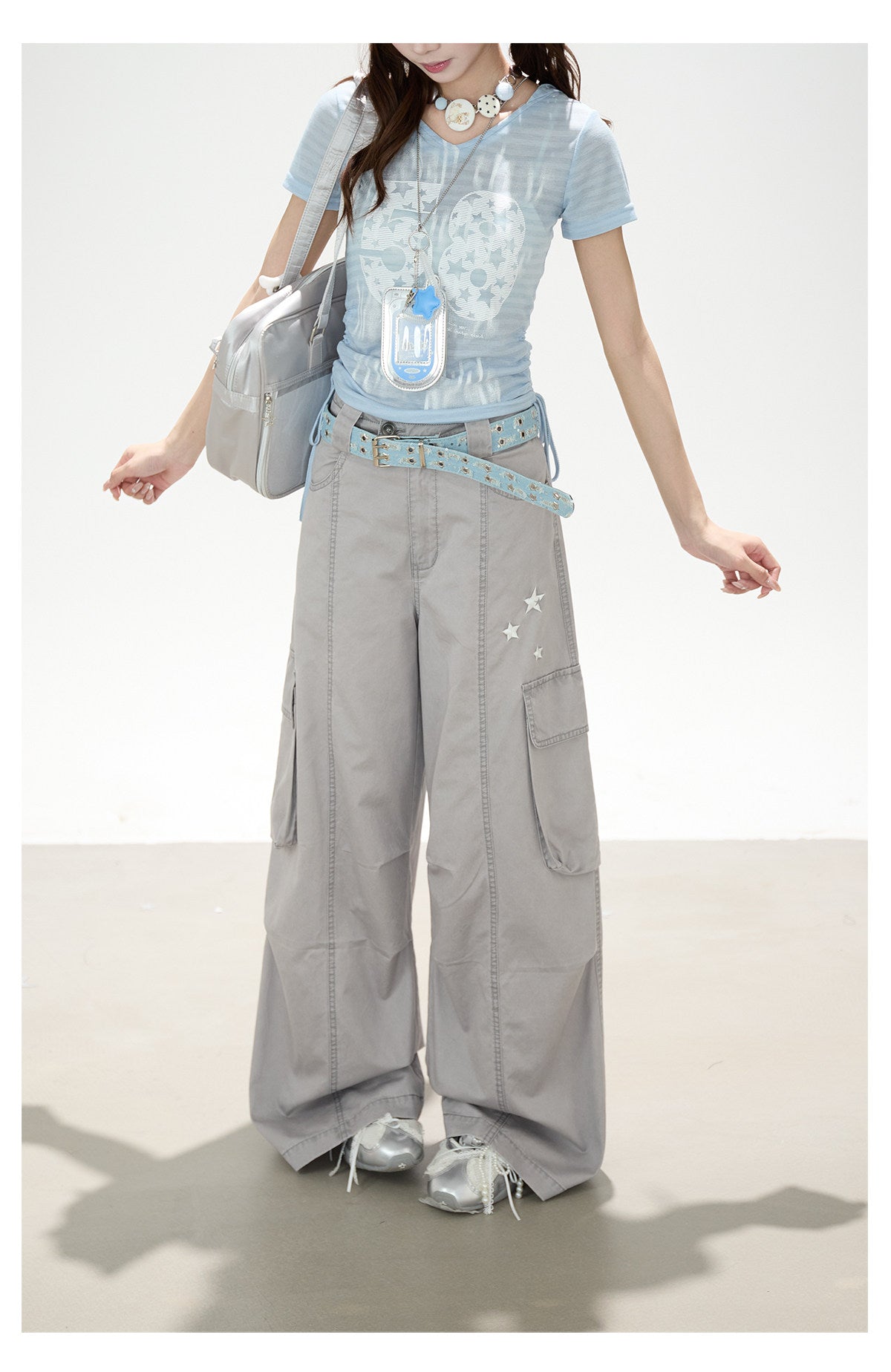 Gray Star Deconstructed Wide-Leg Cargo Pants
