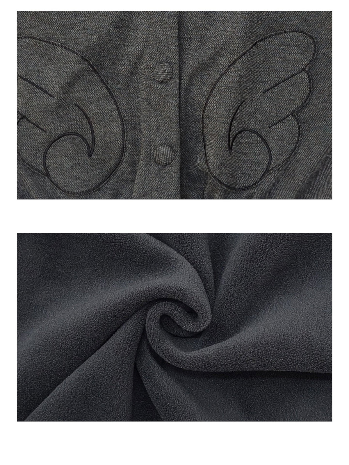 Cloud Gray Cat Ear Wing Pocket Hooded Jacket