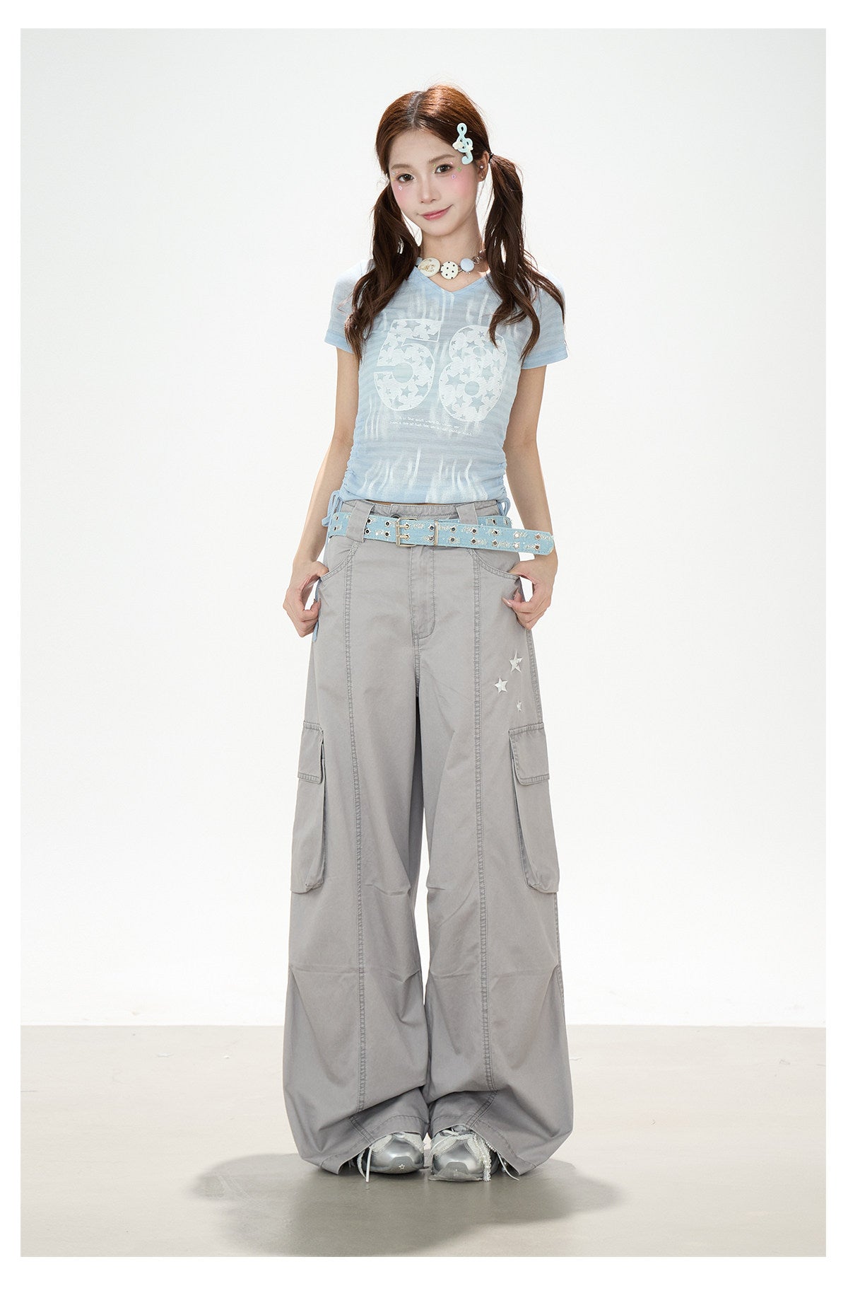 Gray Star Deconstructed Wide-Leg Cargo Pants