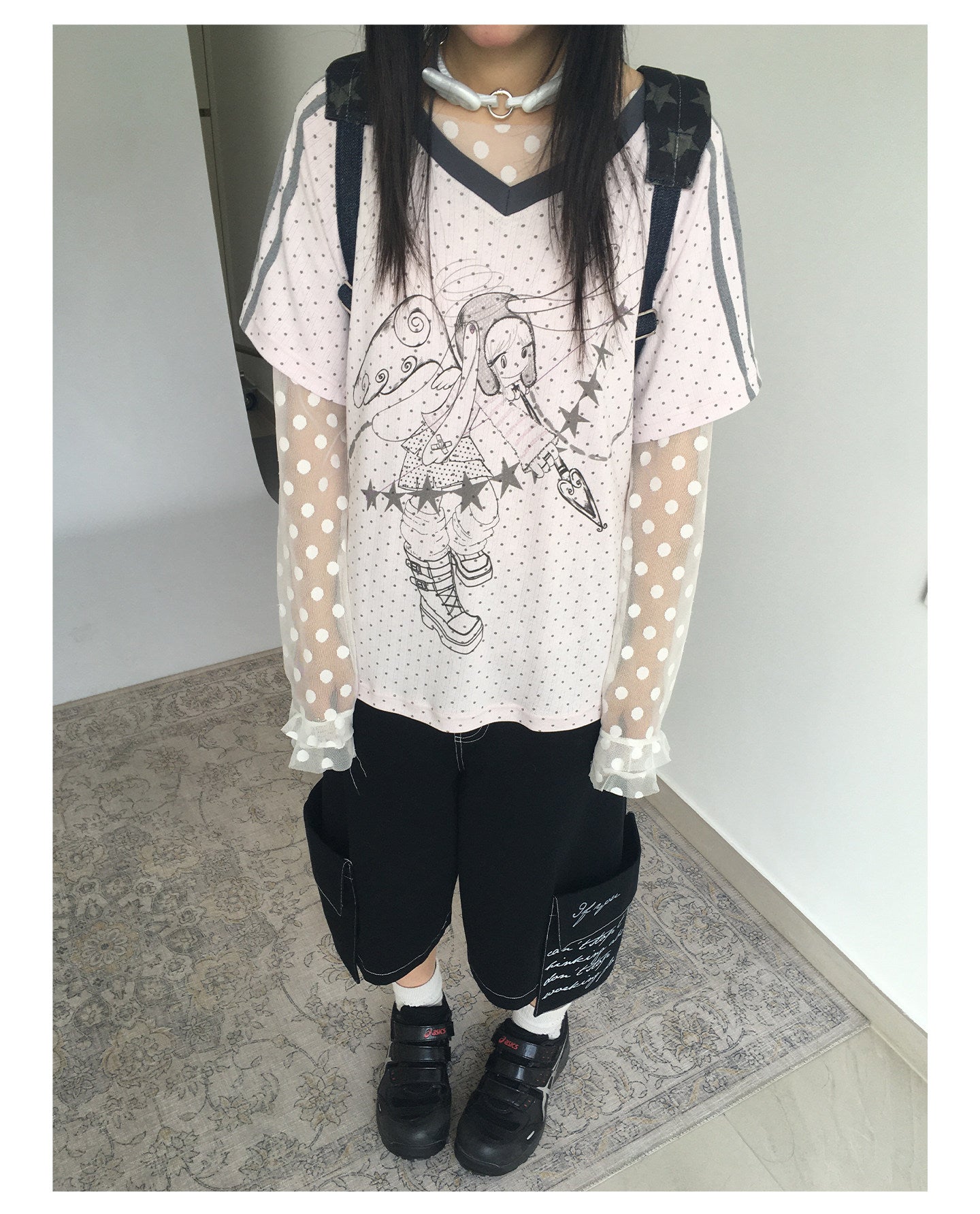 Dreaming Star Girl Oversized Jersey Tee