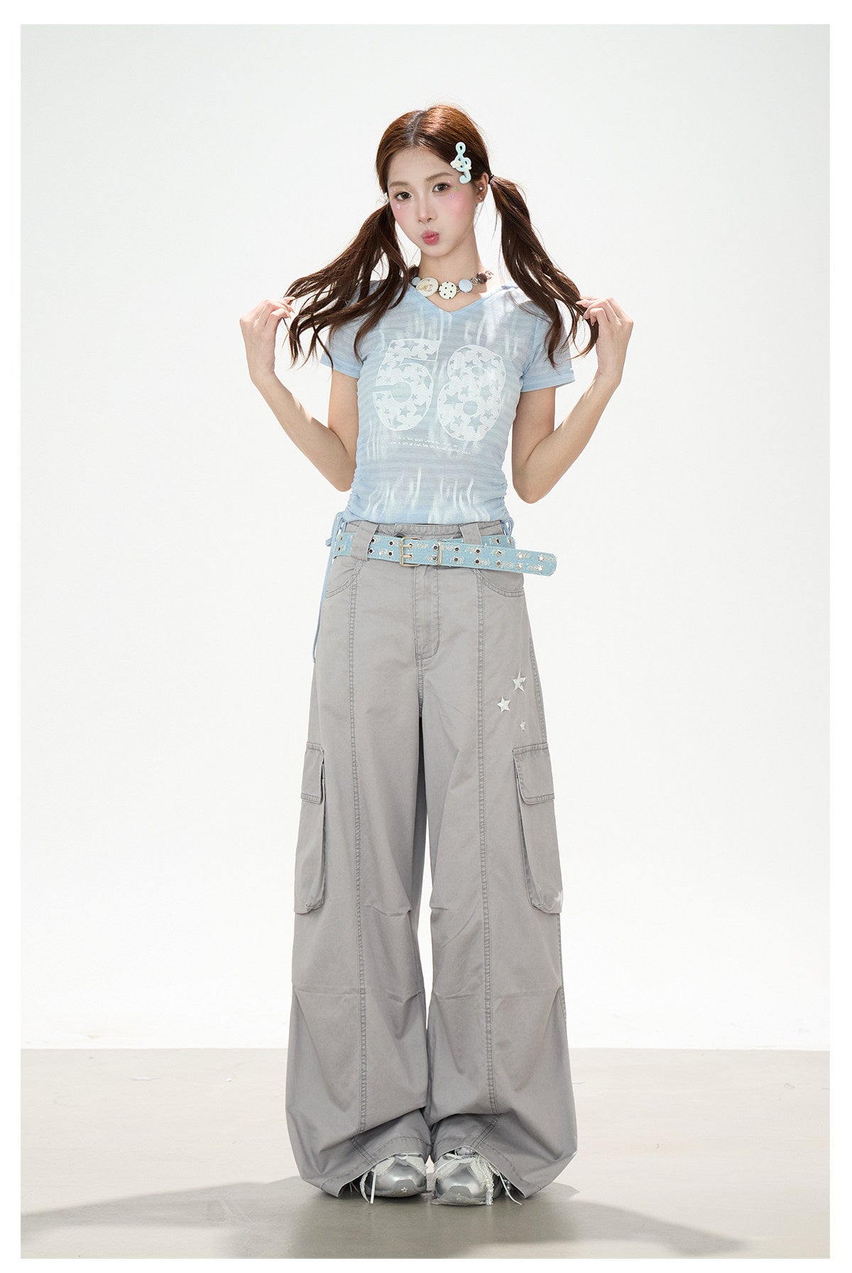 Gray Star Deconstructed Wide-Leg Cargo Pants