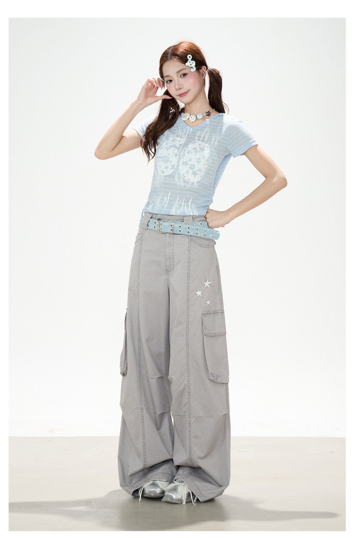 Gray Star Deconstructed Wide-Leg Cargo Pants