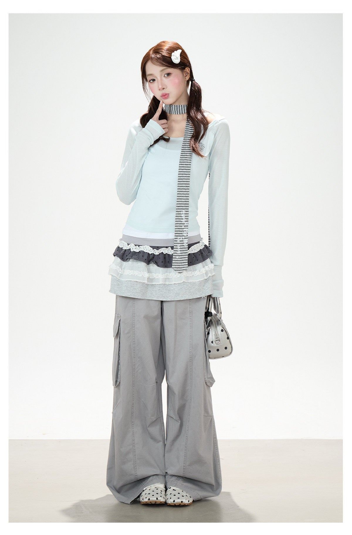 Star Deconstructed Wide-Leg Cargo Pants