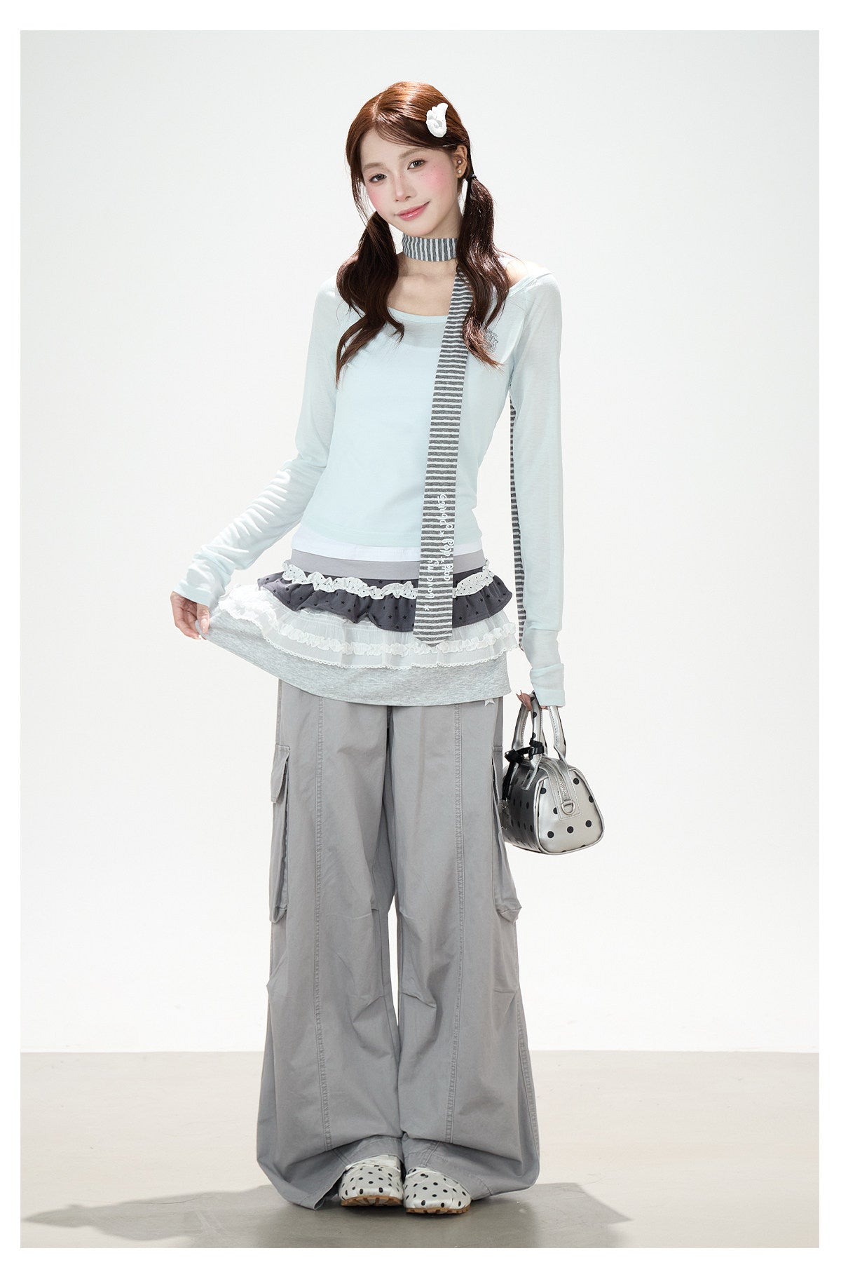 Star Deconstructed Wide-Leg Cargo Pants