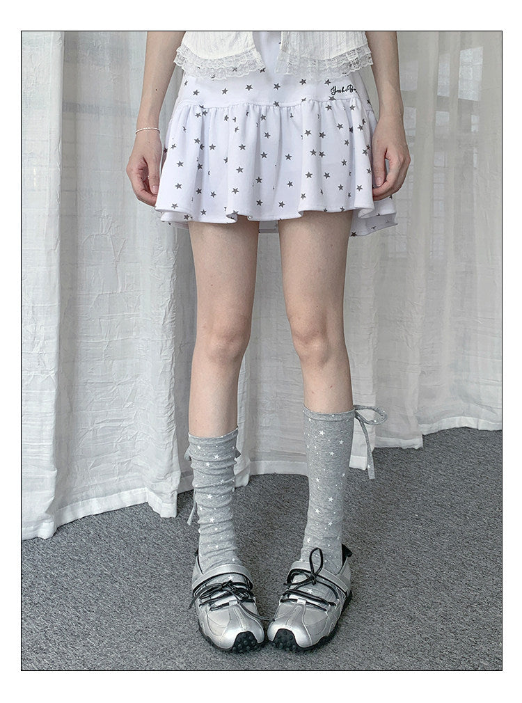 Star & Stripe Tie Slouch Leg Warmers