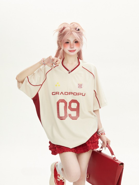 09 GRADPOPU Football Jersey — Oversized Fit