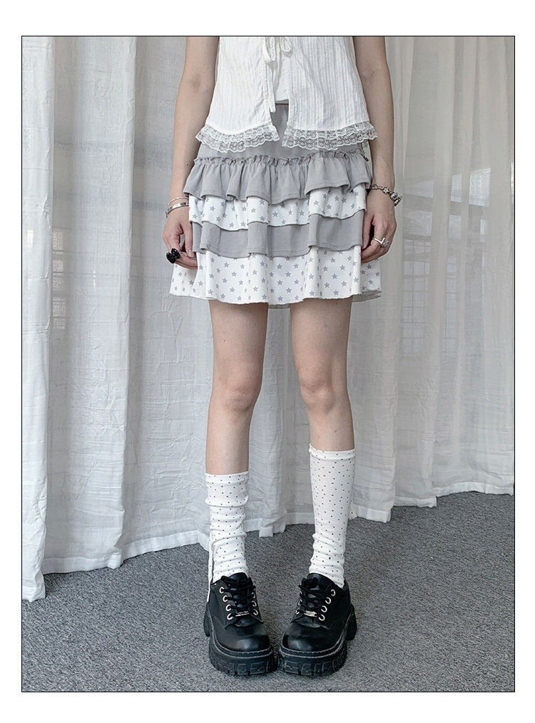 Polka Dot Star Tie Leg Warmers