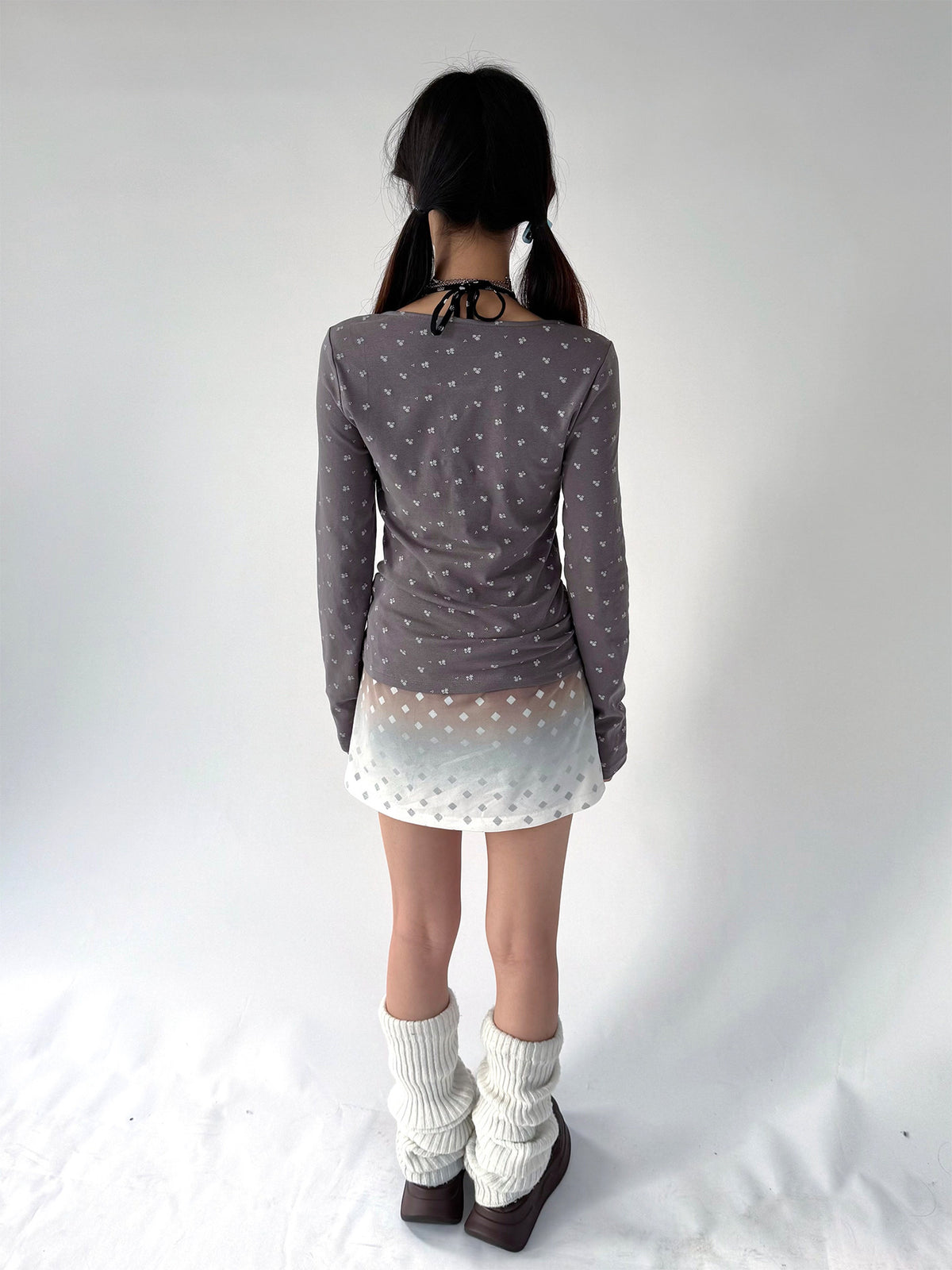 Dream Bunny Graphic Low-Rise A-Line Mini Skirt