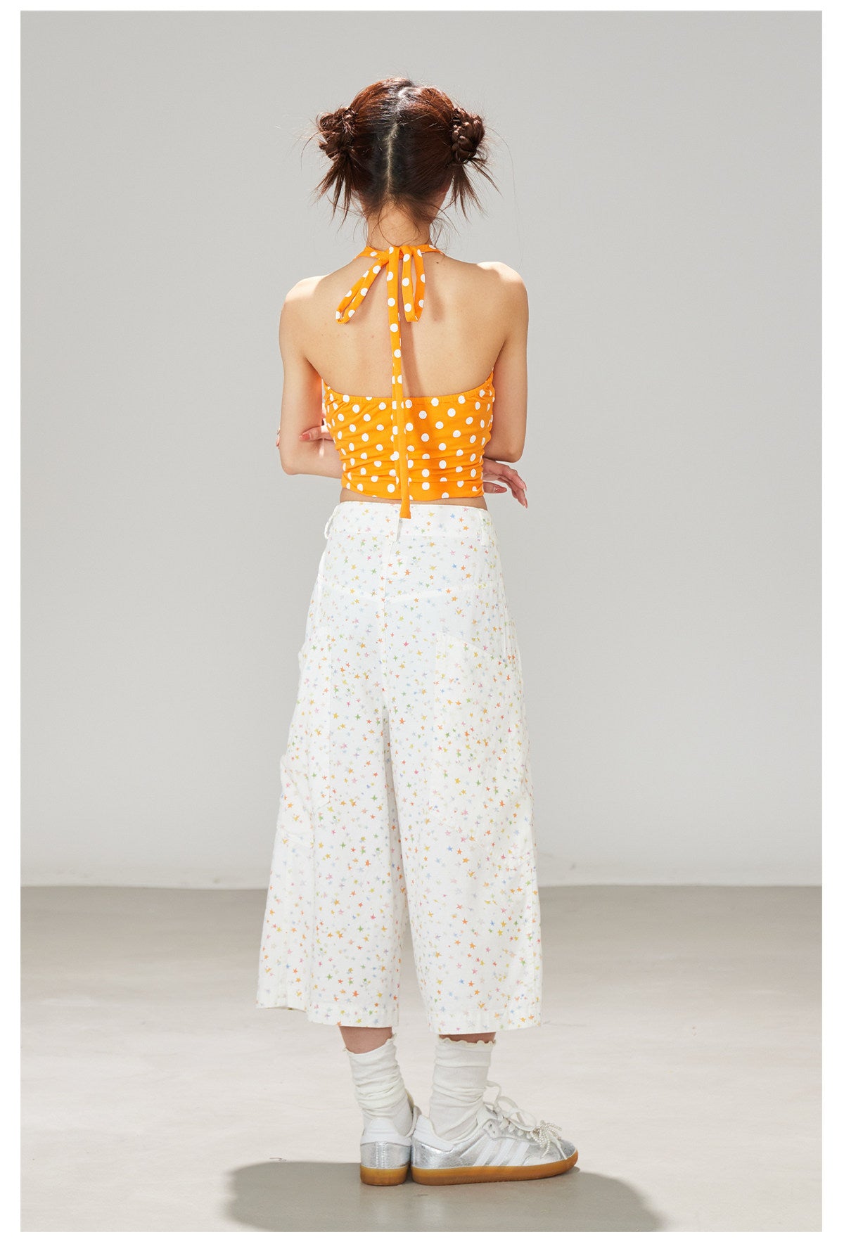 White Star Wide Leg Pants
