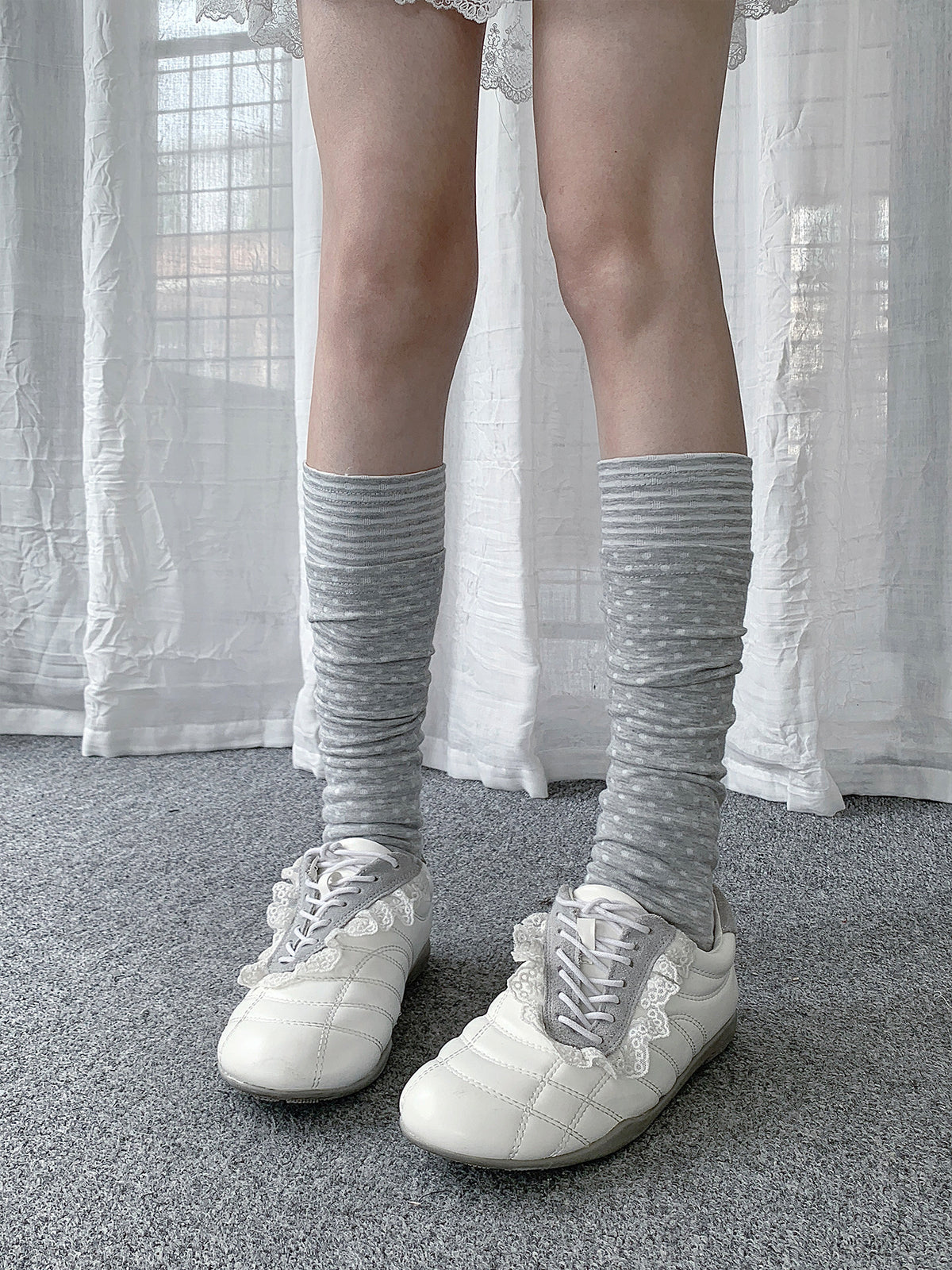 Polka Dot & Stripe Knee-High Socks