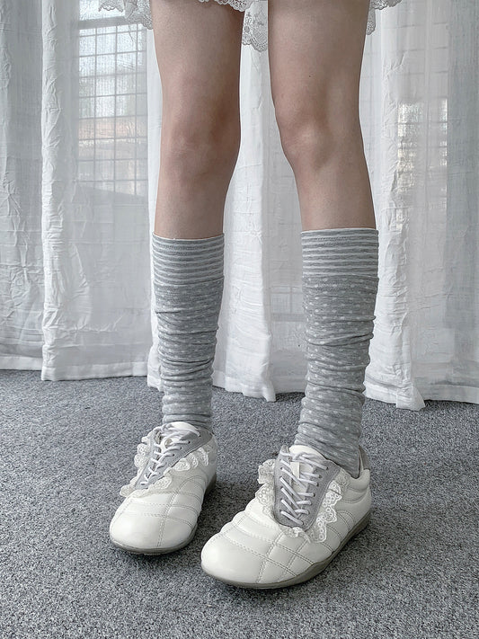 Polka Dot & Stripe Knee-High Socks