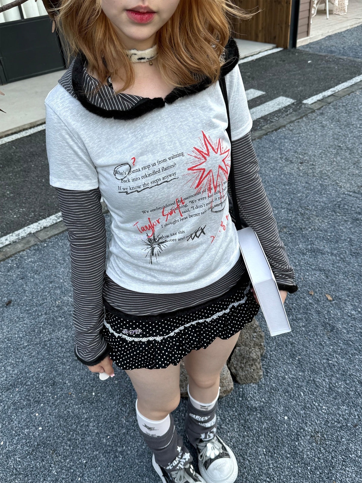 Midnight Star Lace Bubble-Hem Mini Skort