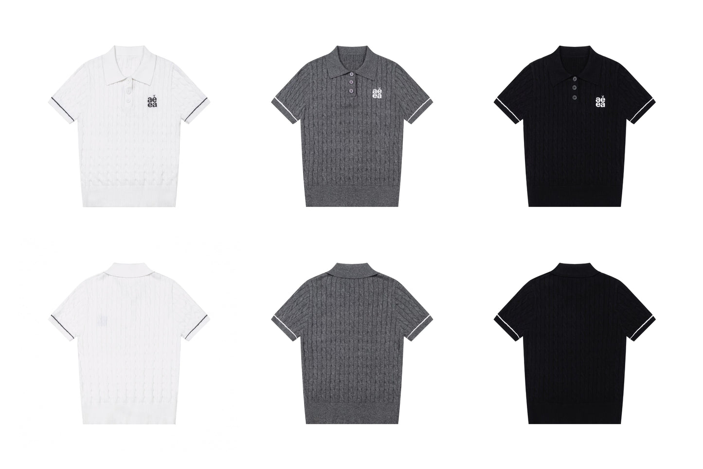 Cable Knit Polo — Old Money College Cropped