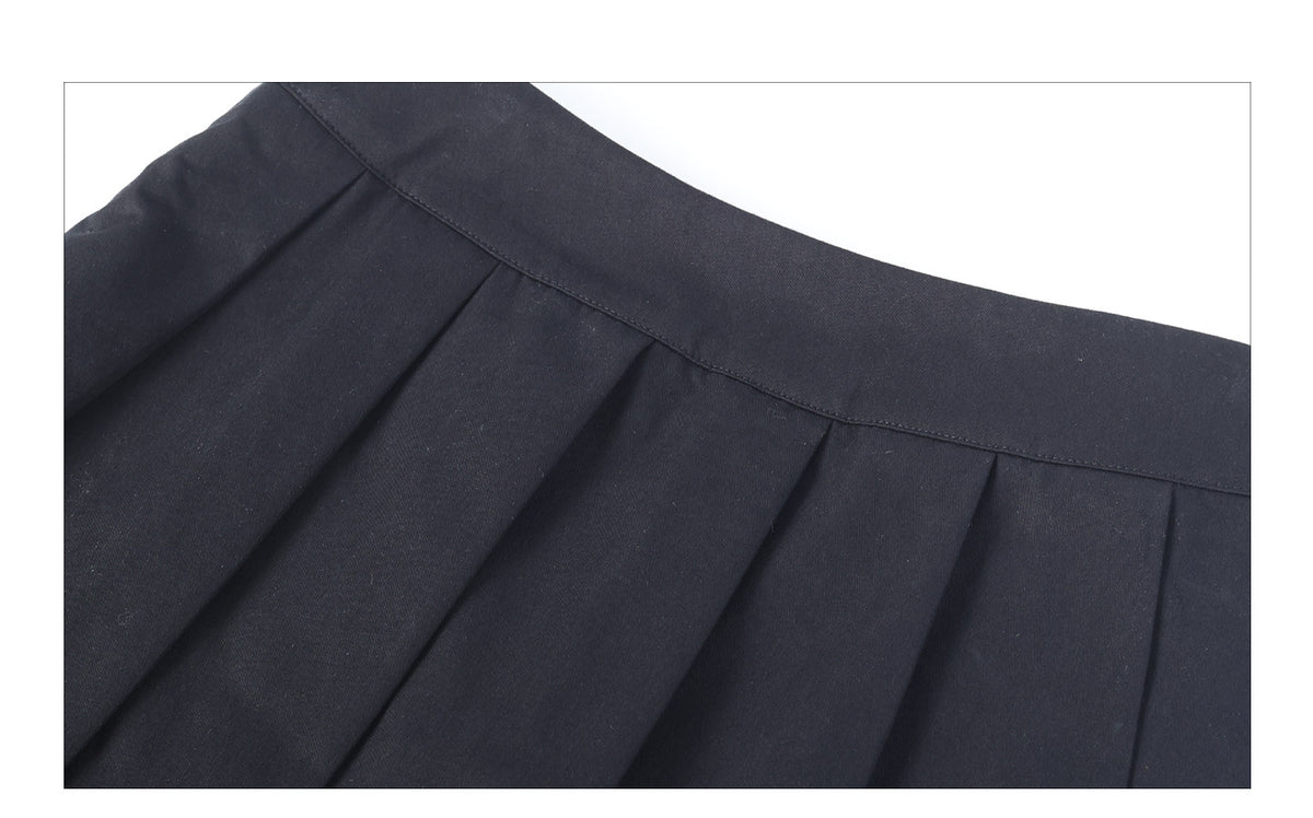 Pleated Skirt-Overlay Cargo Wide-Leg Pants