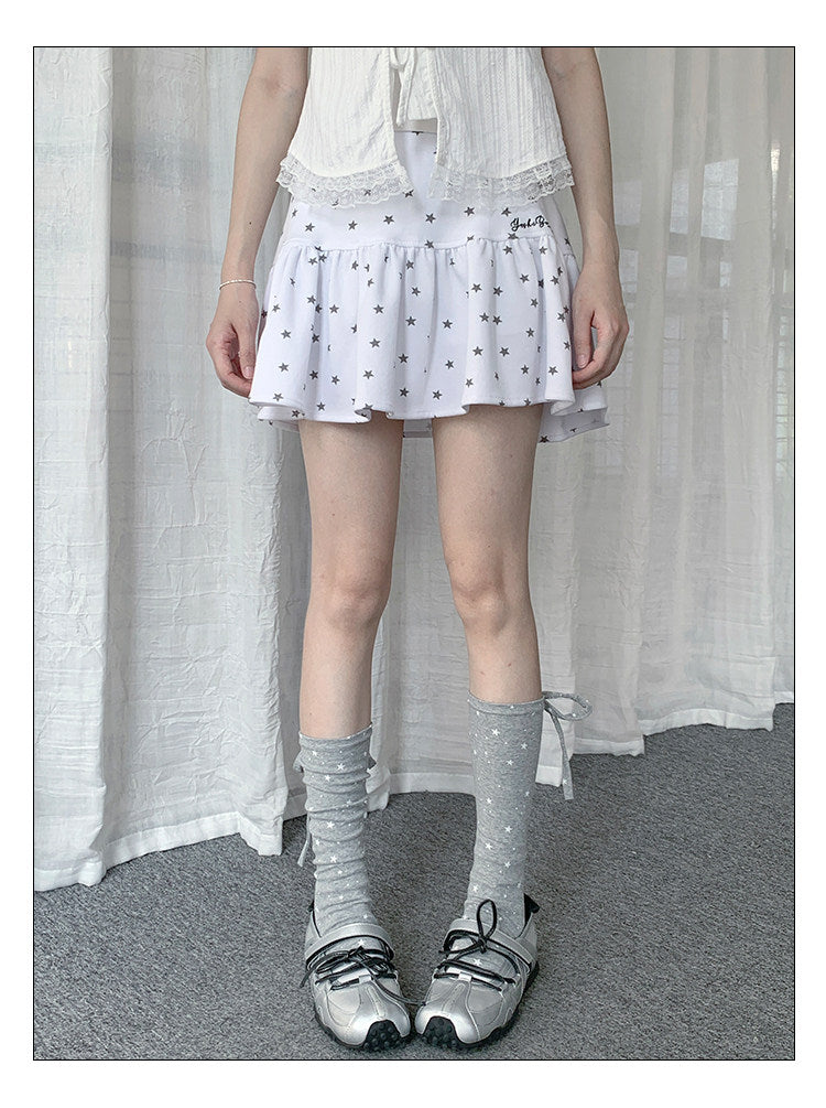Polka Dot Star Tie Leg Warmers