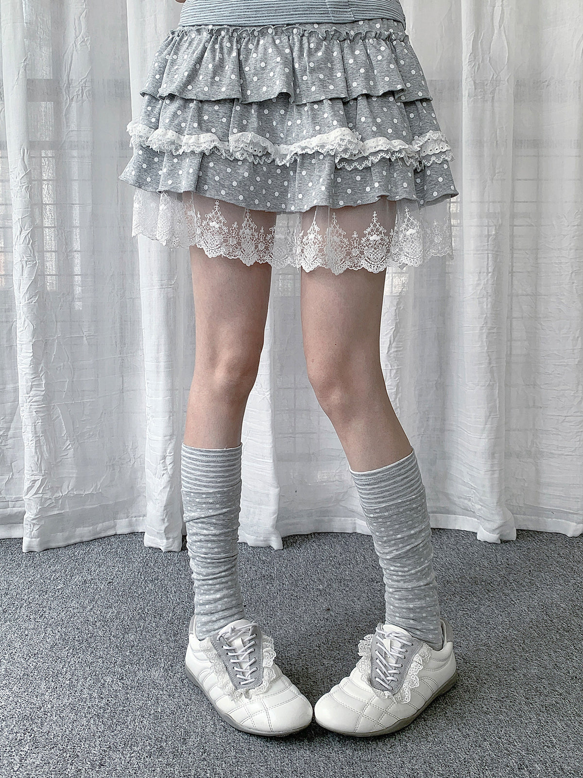 Polka Dot & Stripe Knee-High Socks