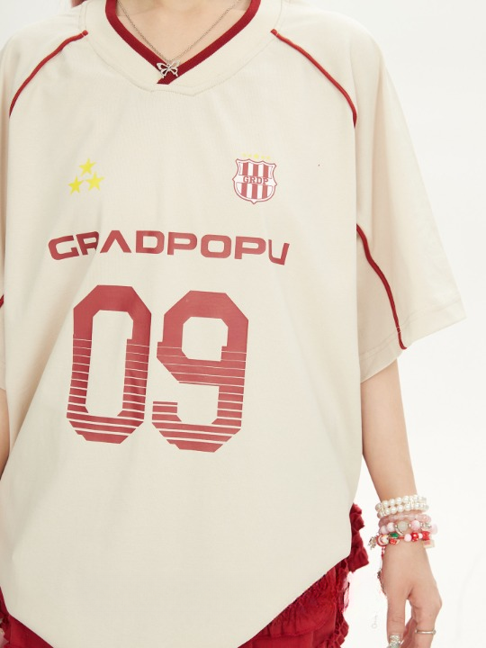 09 GRADPOPU Football Jersey — Oversized Fit