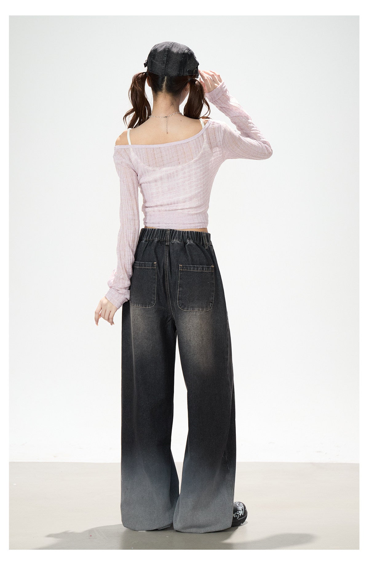 Dreamy Unicorn Star Washed Wide-Leg Jeans