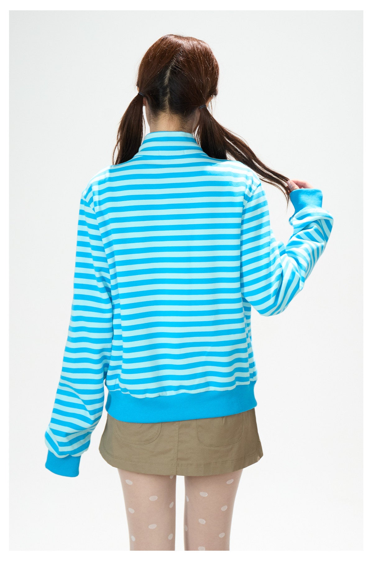 Heart Stripe Zip-Up Sweatshirt Jacket & White Star Shorts