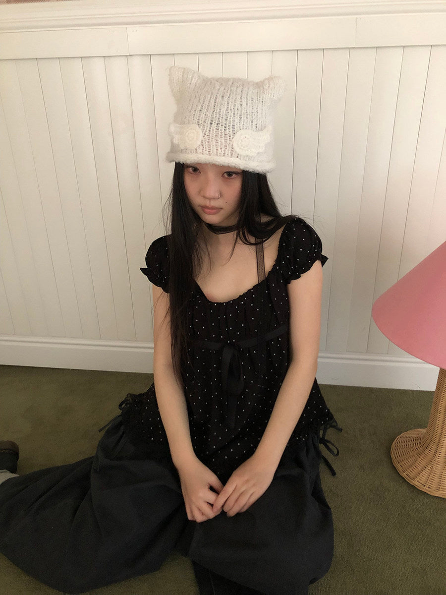 Handmade Angel Wing Cat-Ear Knit Beanie