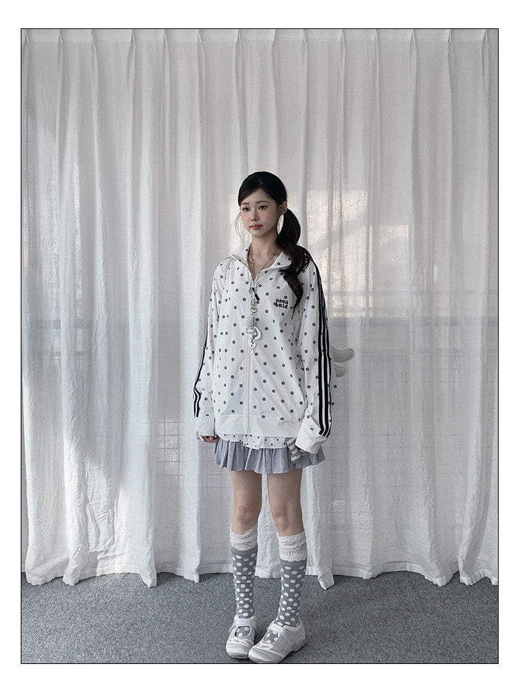 Polka Dot Sport Stripe Sun Protection Jacket