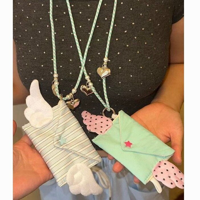 Winged Mini Envelope Pouch Charm