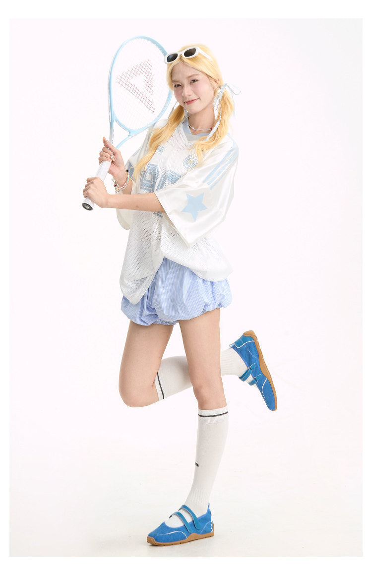 Stadium 90 Mesh Jersey — star mesh, oversized stadium mood